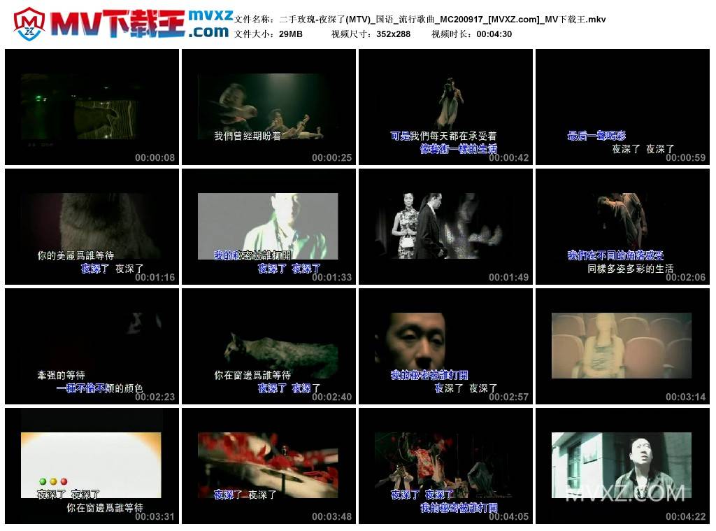 二手玫瑰-夜深了(MTV)_国语_流行歌曲_MC200917